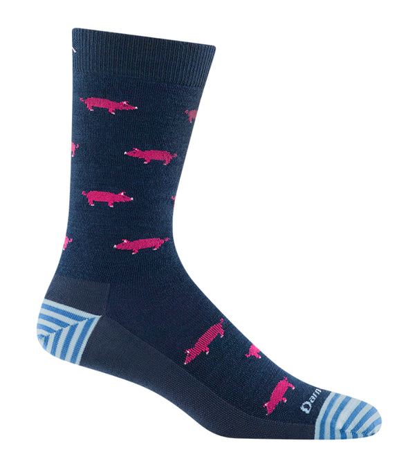 Darn Tough Midnight truffle hog lifestyle crew socks 6092