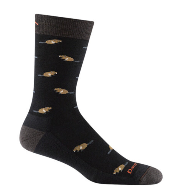 Darn Tough black sawtooth lifestyle crew socks 6107