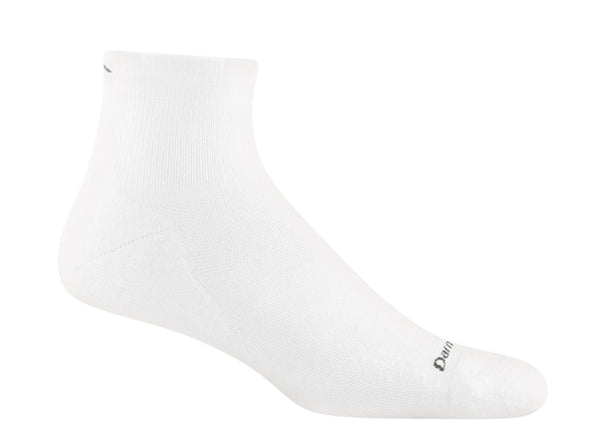 Darn Tough Run ultra-lightweight w/ cushion 1/4 sock White 1055 socks