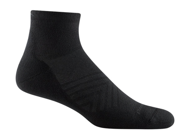Darn Tough Run ultra-lightweight w/ cushion 1/4 sock Black 1055 socks