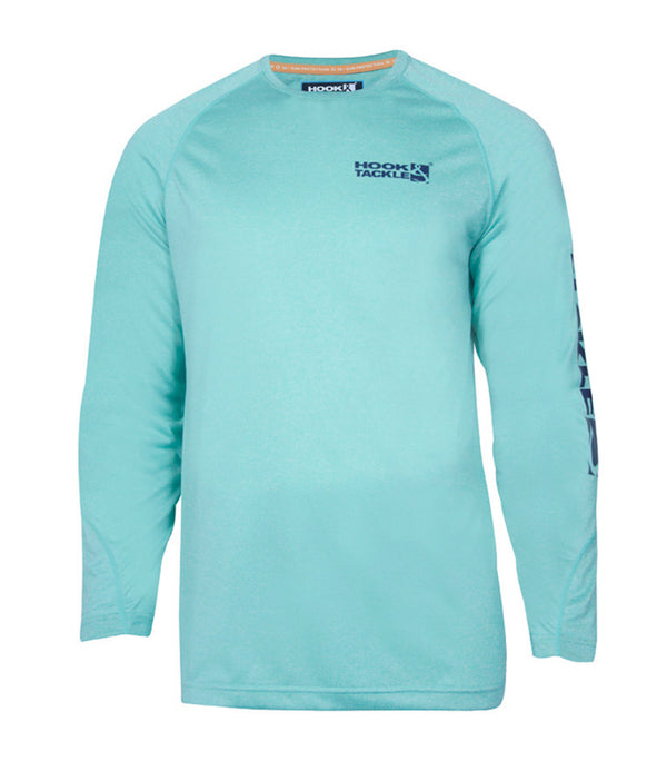 Hook & tackle seamount fishing shirt ls jade heather