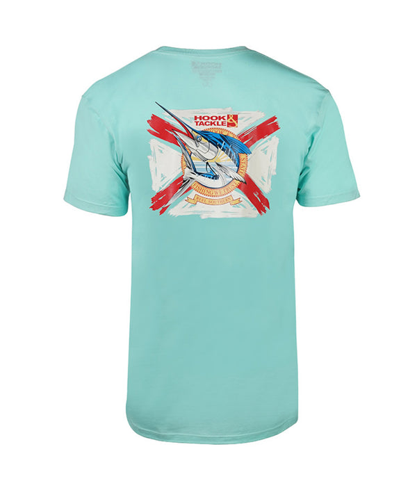 Hook & Tackle Florida flag celadon shirt