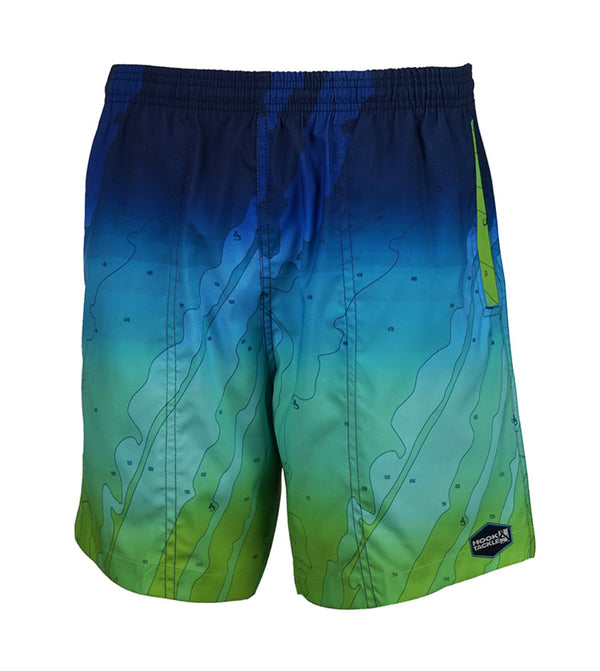 Hook & Tackle depth chart navy board shorts