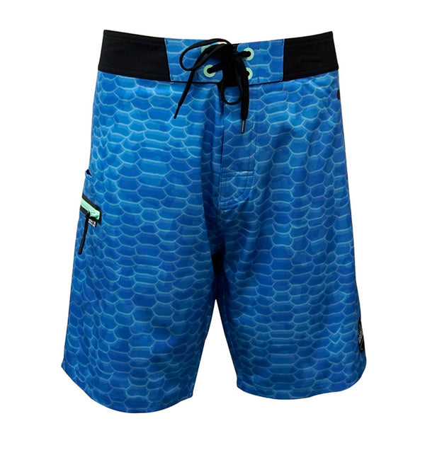 Hook & Tackle fish scales blelagoon board shorts