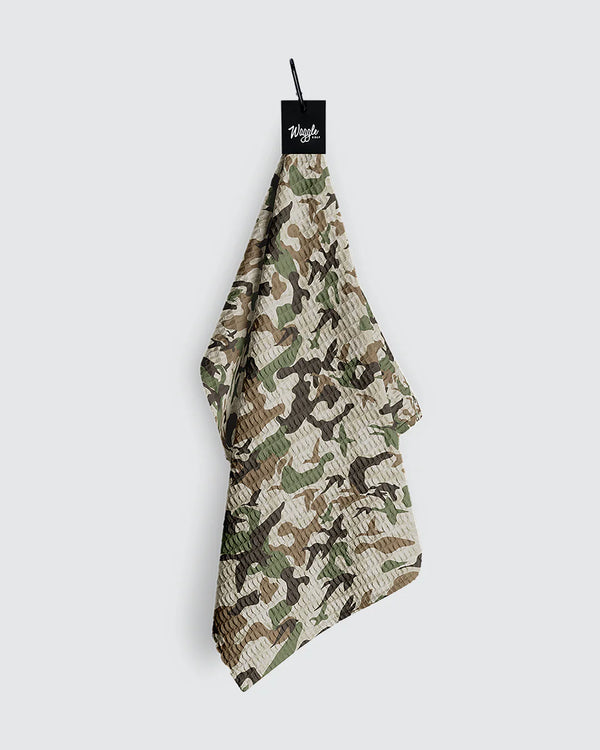 Waggle Golf Waterfowl camo magnetic golf towel