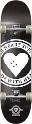 Heart supply badge logo complete black 7.75