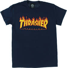 Thrasher flame ss navy