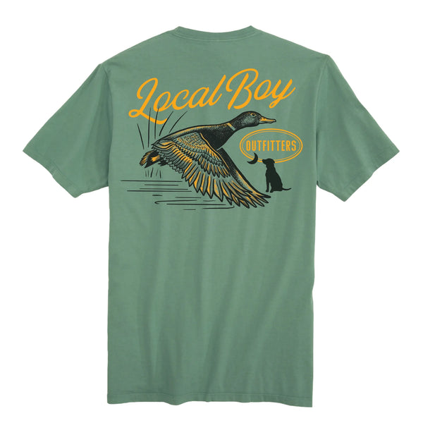 Local boy youth moonlit mallard ss tee light green
