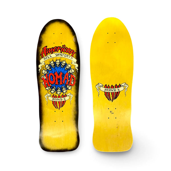 Bill Danforth Circle of skulls Limited, edition deck, yellow