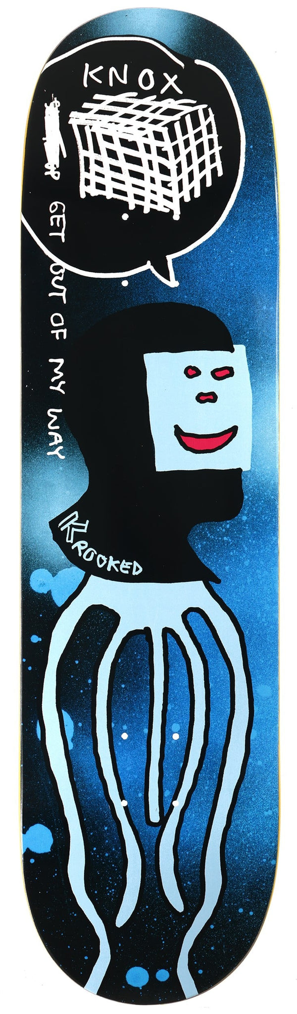 Krooked Knox squid Way skateboard deck 8.25