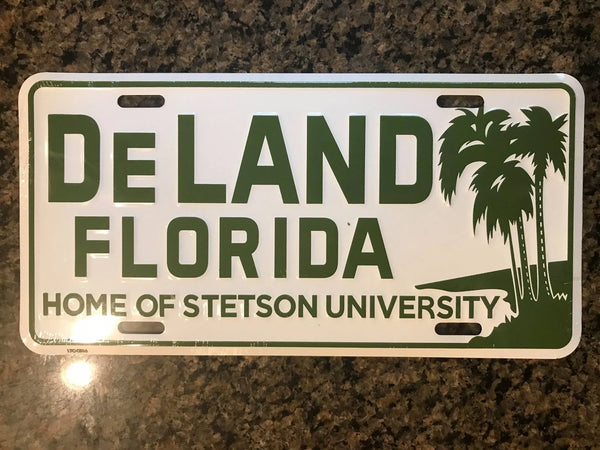 Vintage Deland license plate, Stetson