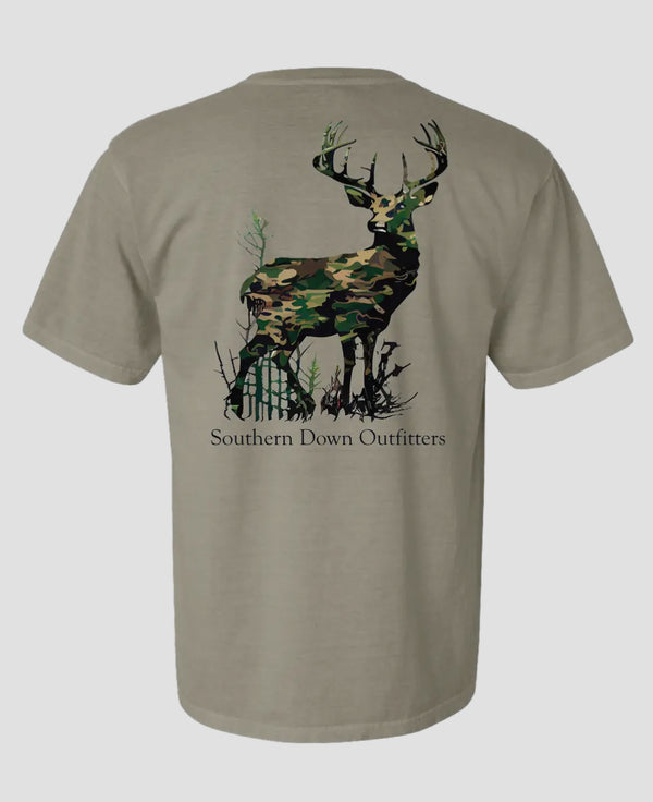 Southern down outfitters camo deer tee