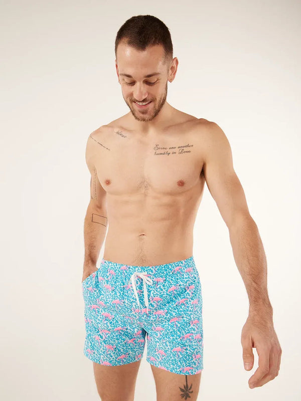 Chubbies Domingo’s are for flamingos swim trunk