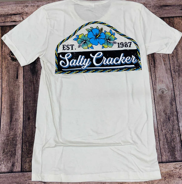 Swamp cracker Tropical Hibiscus Salty Cracker Shirt