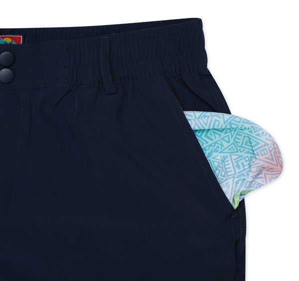 Burlebo Everyday short navy- Mayan pocket
