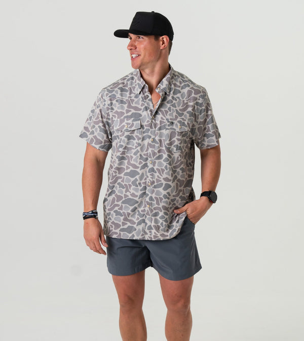 Burlebo performance western shirt classic deer camo