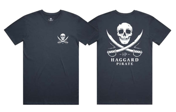 Haggard Pirate Skulled Tee Petrol