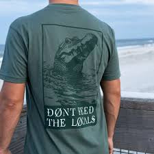 Flomotion don’t feed the locals Royal green tee