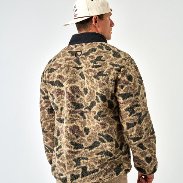 Burlebo Sherpa QUARTER ZIP - ROCKY MOUNTAIN CAMO