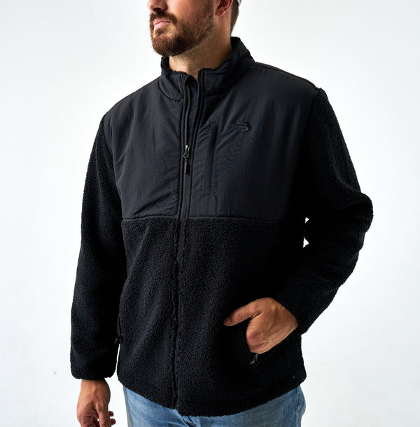 Burlebo Sherpa Full Zip Jacket - Black