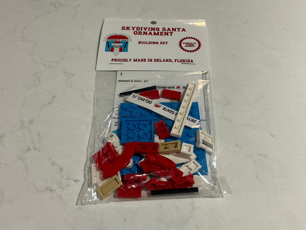 Skydiving Santa Ornament Lego Set