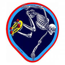 PWL/P OG SKATEBOARD SKELETON 4.5” DECAL