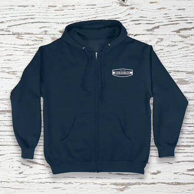 Old Guys Rule Local Legend Zip Hood Fleece Navy