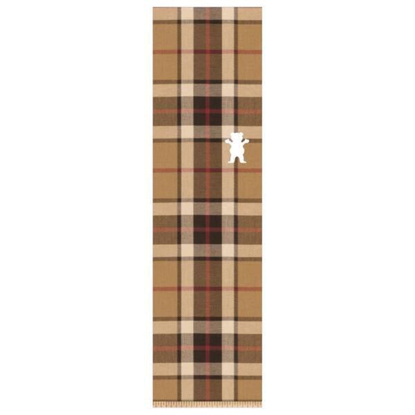 Grizzly plaid og bear tan perforated grip tape