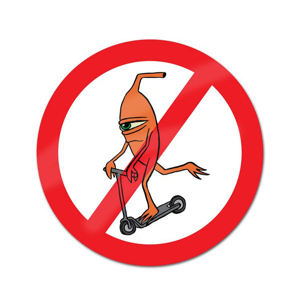 Toy machine no scooters sticker