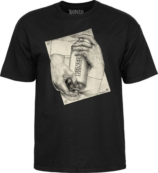 BONES SPRAYING HANDS BLACK SS