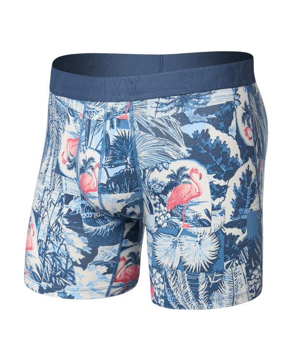 Saxx Droptemp Cooling Cotton Botanique Washed Indigo Boxer Brief