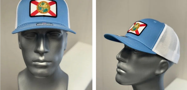 DeLand Apparel Company State of Florida Patch Hat White/Blue