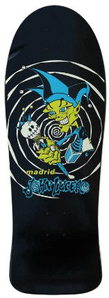 MADRID JOHN LUCERO JESTER GLOW IN THE DARK REISSUE SHAPED DECK 10.25 X 30.00
