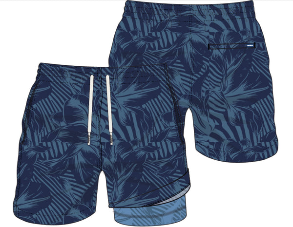 Chubbies The Indigo Crazies 7 Classic Lined Swim Trunk