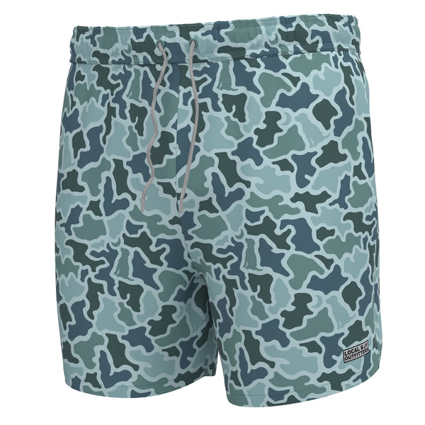 Local Boy Bayview Swim Trunks -Blue Dog & Moon Camo