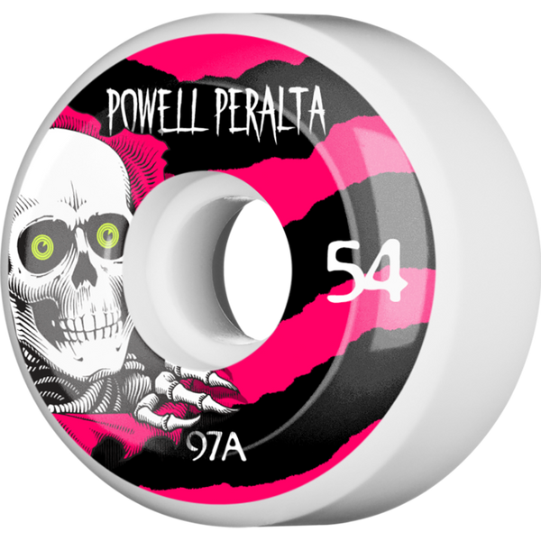 POWELL RIPPER 4 54mm 97a WHITE W/BLK/PINK