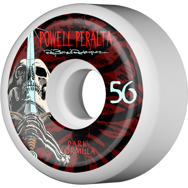 POWELL RAY ROD SKULL & SWORD PF 56mm 103a WHT/RED