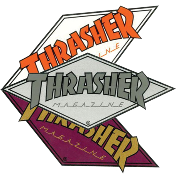 THRASHER DIAMOND DECAL ASSORTED