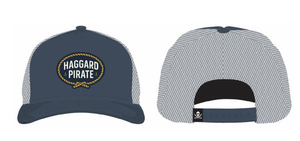 Haggard Pirate Admiral Retro Trucker - Navy