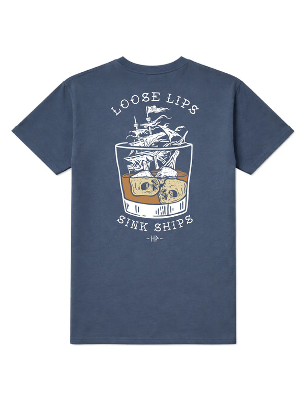 Haggard Pirate Loose Lips Tee - Petrol/Navy