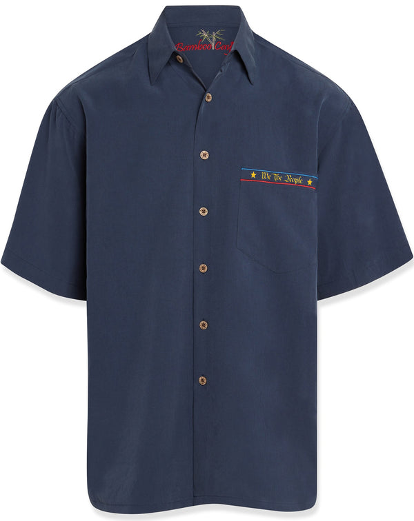 Bamboo Cay Patriotic Fireworks USA 250 YEARS Embroidered Shirt
