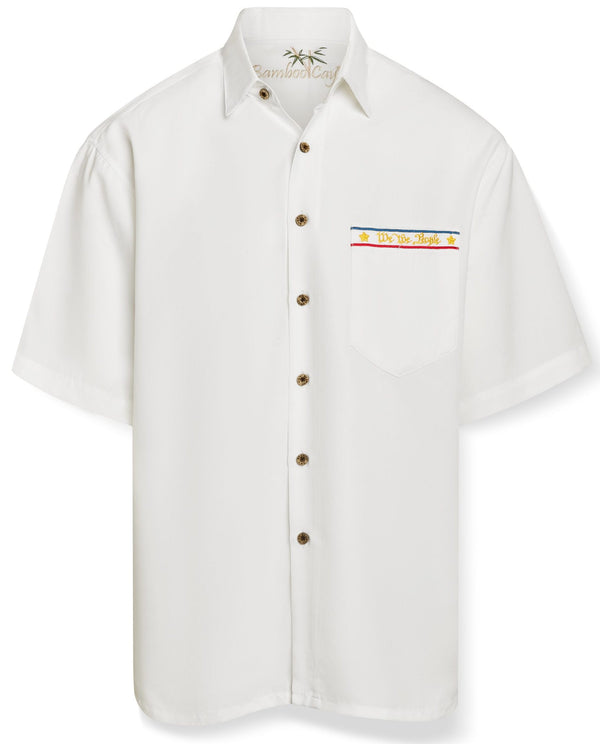 Bamboo Cay Patriotic Fireworks USA 250 YEARS Embroidered Shirt