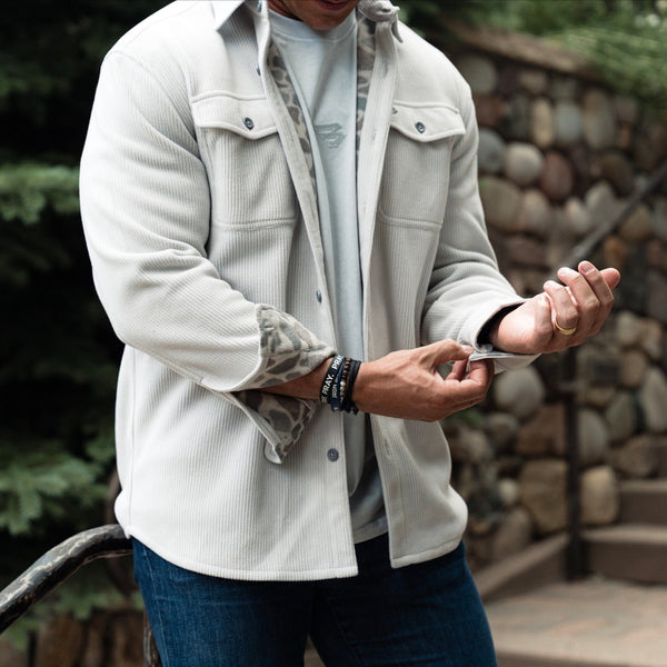 Burlebo Kings Jacket - Light Grey - Classic Deer Camo Lining