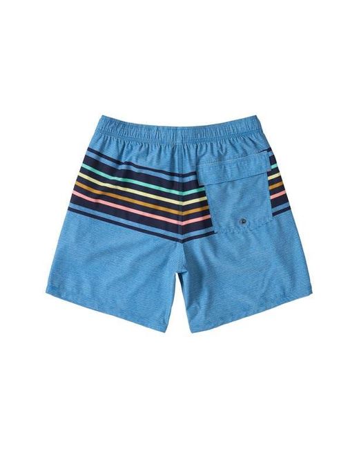 Saxx oh buoy 2in1 volley 7” bold stripe lake blue shorts
