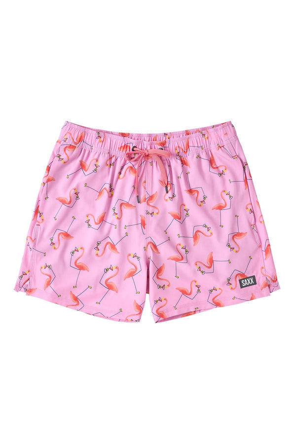 Saxx oh buoy 2in1 volley 5” drinko flamingo taffy shorts