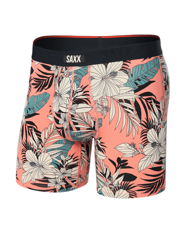 Saxx quest quick dry BB hibiscus jungle coral underwear