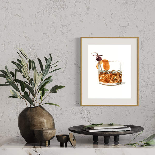 Old Fashioned #2 Watercolor Print