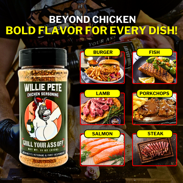 Willie Pete Chicken Seasoning - Poultry, Garlic, Pepper