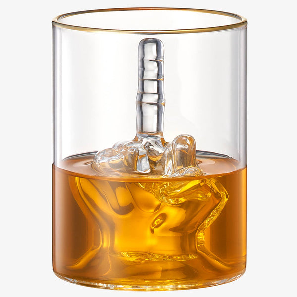 Middle Finger Gifts Whiskey Glass | SINGLE | 12.5 OZ