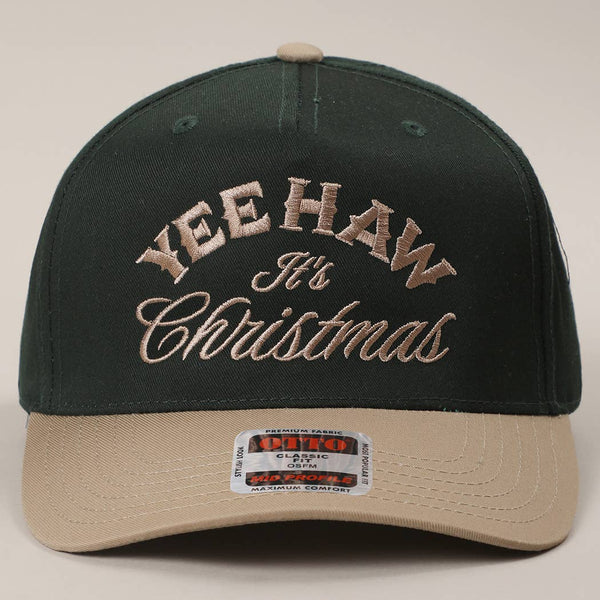 YEE HAW IT'S CHRISTMAS Embroidery Two-Tone Trucker Hat